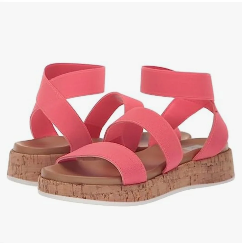 DV Dolce Vita Girls Wedge Sandals Size 4 Coral Platform